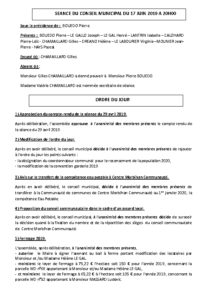 Conseil Municipal du 17 juin 2019