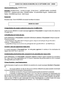 Conseil Municipal du 23 septembre 2019