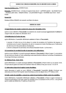 Conseil Municipal du 20 janvier 2020