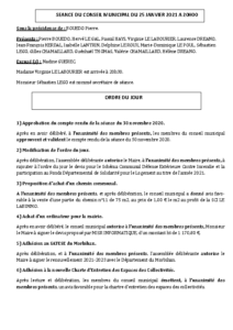 Conseil Municipal du 25 janvier 2021