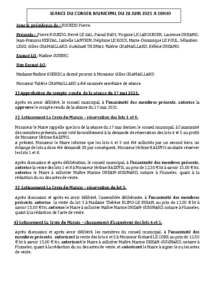 Conseil Municipal du 28 juin 2021