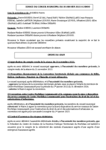 Conseil Municipal du 31 janvier 2023