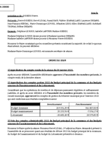 Conseil Municipal du 06 mars 2023