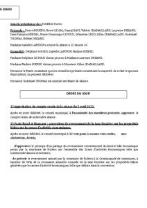 Conseil Municipal du 15 mai 2023