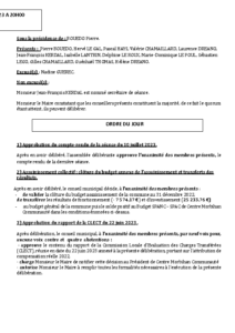 Conseil Municipal du 18 septembre 2023