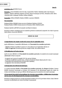 Conseil Municipal du 06 novembre 2023