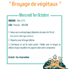 CMC Déchets : Opérations broyage en communes et chèques broyage – Dates et communication