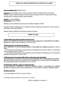 Conseil Municipal du 10 mars 2025