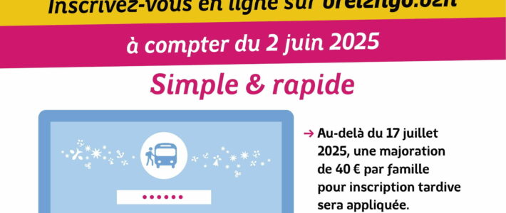 Inscription au transport scolaire sur le réseau régional BreizhGo [Rentrée scolaire 2025-2026]