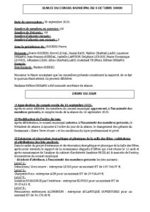 Conseil Municipal du 06 octobre 2025