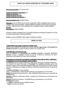 Conseil Municipal du 03 novembre 2025