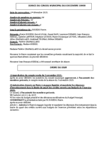 Conseil Municipal du 08 décembre 2025